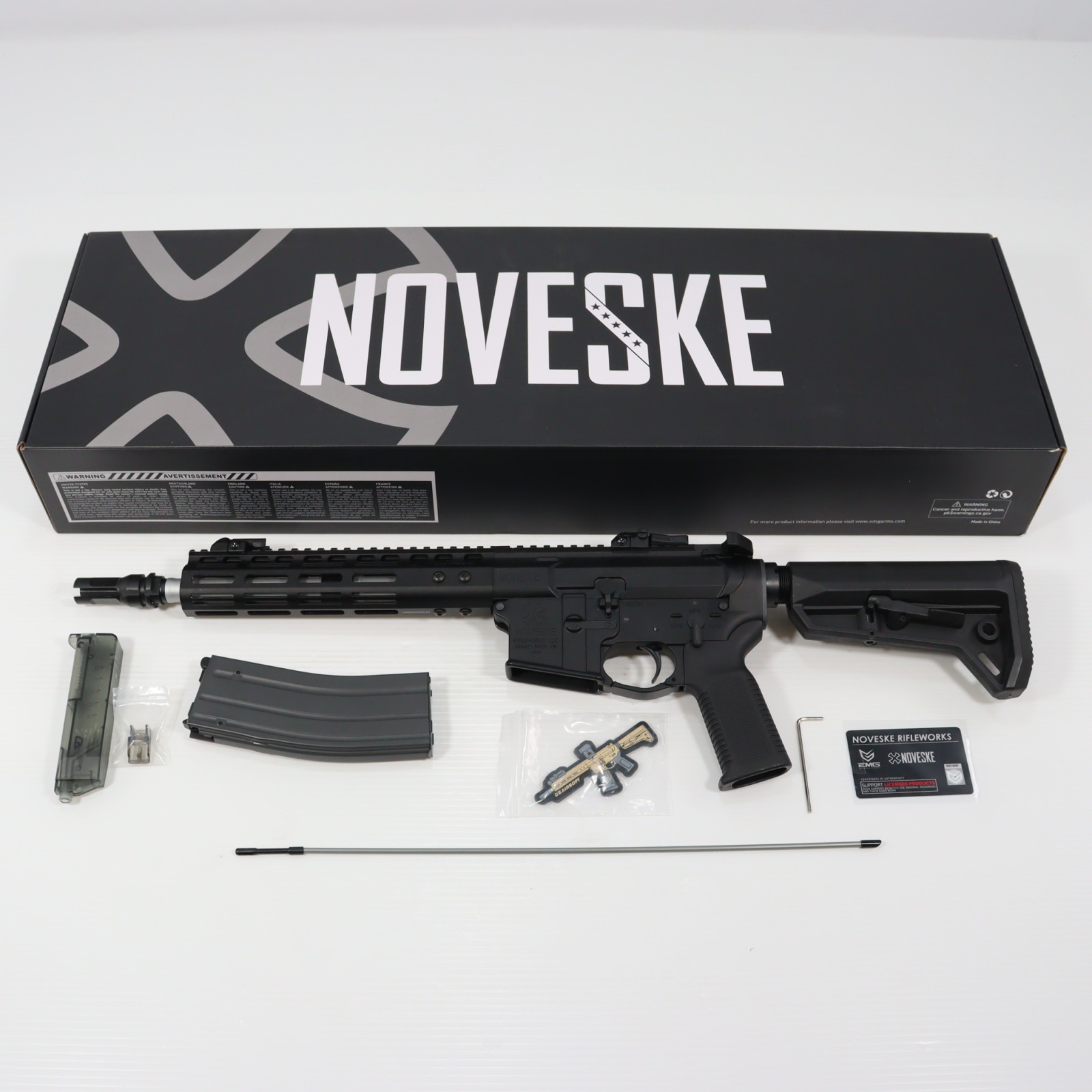 [MIL] DOUBLE EAGLE(ダブルイーグル)/EMG ガスアサルトライフル NOVESKE N4 10.5インチ (OfficialLicense) BK(ブラック/黒)(des-g101-bk) (18歳以上専用)